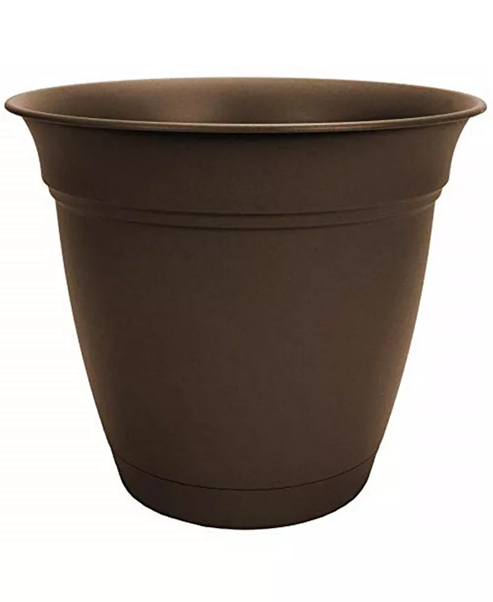 The HC Companies HC Companies Inc Eclipse Round Plastic Planter Chocolate 10in