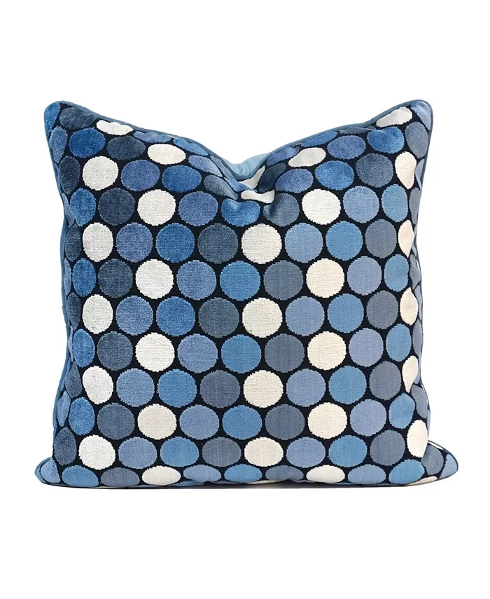 Millihome Polka Dot Cut Velvet Decorative Pillow， 20