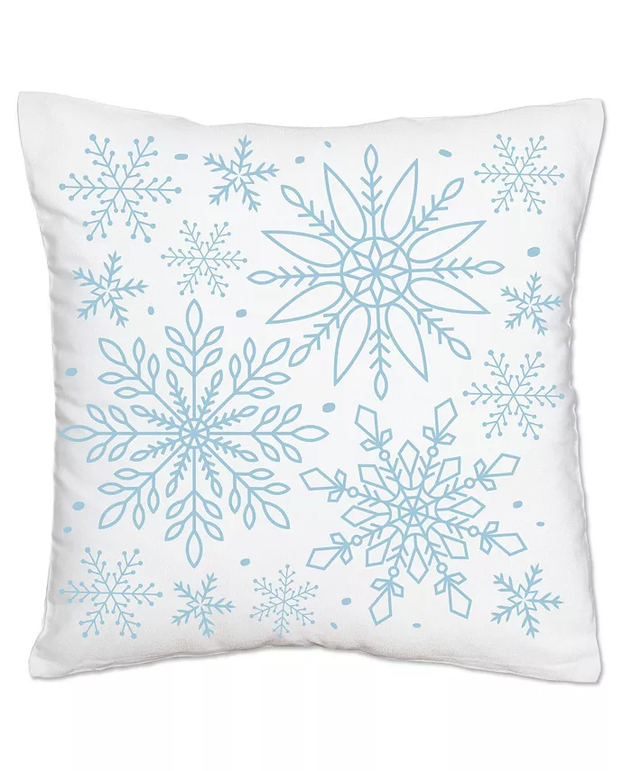 Big Dot of Happiness Winter Wonderland - Home Decorative Cushion Case Throw Pillow Cover - 16 x 16 In
