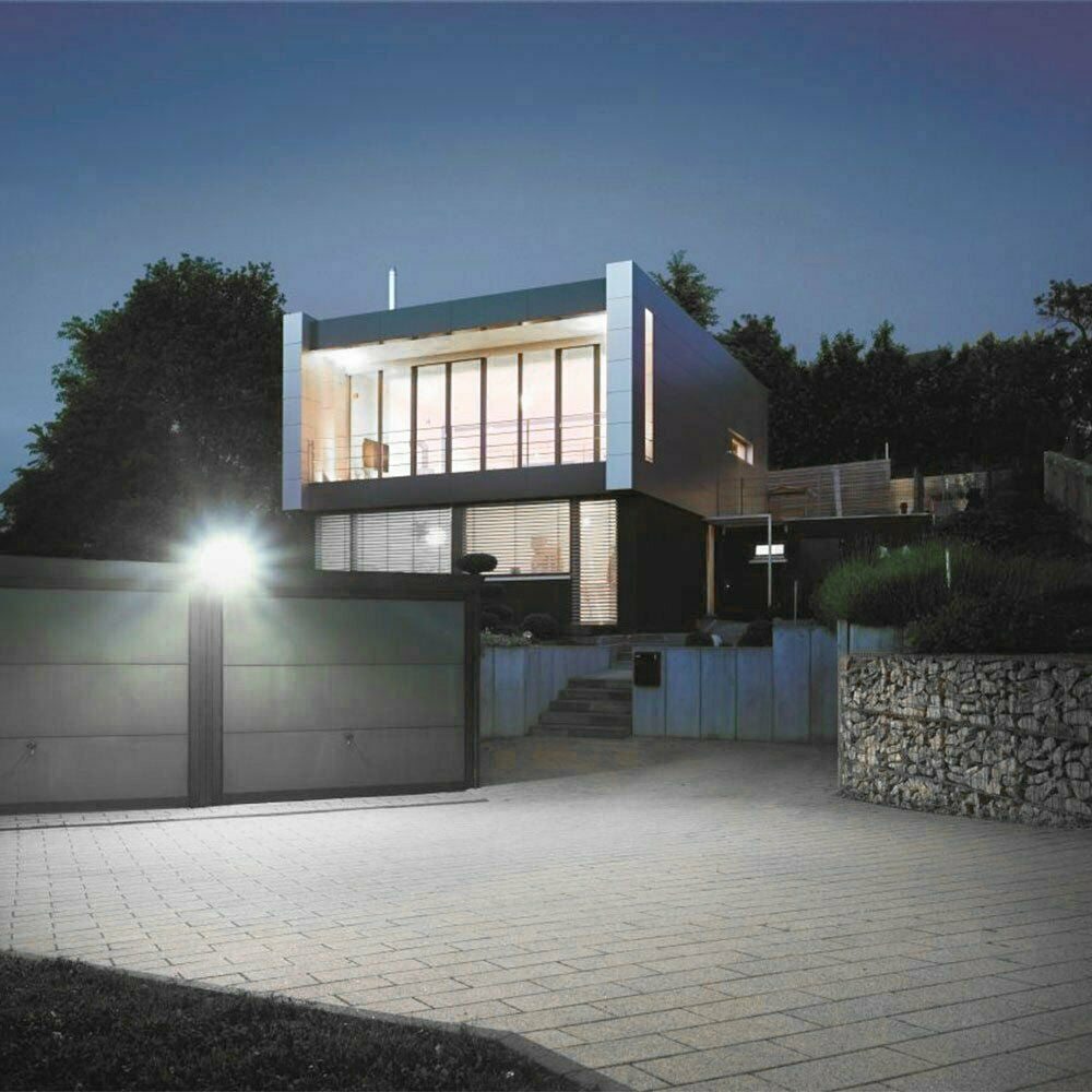 Walmeck LED Motion Sensor Flood Light AC85-265V Outdoor Sensitive Lights Wall Fixture Lamps Floodlight for Parking Yard Patio Pathway Porch Entryways