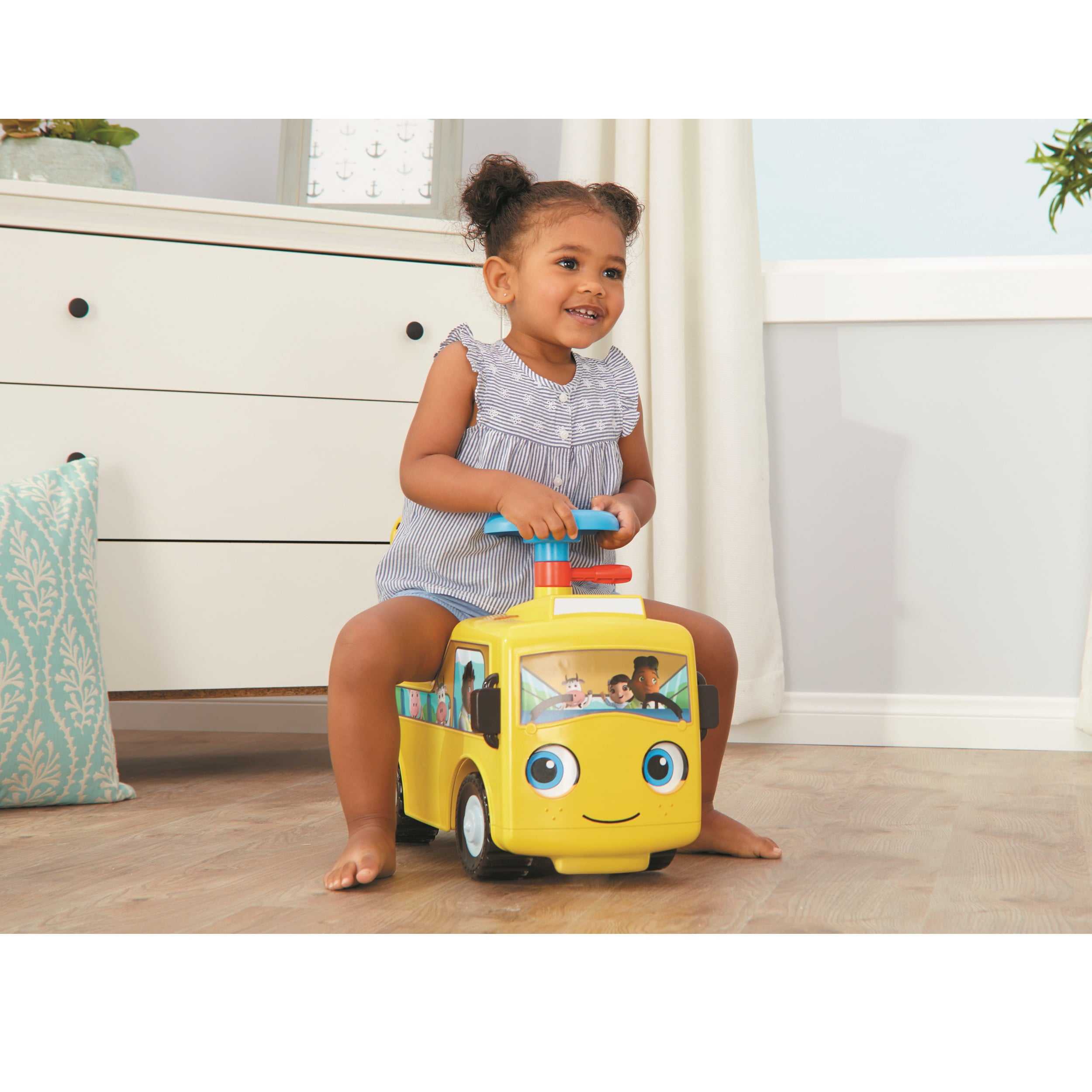 Little Tikes Little Baby Bum Wheels on the Bus Ride on Push Car Toy， Toddler Toy for Boys Girls Ages 1 2 3 Year Old