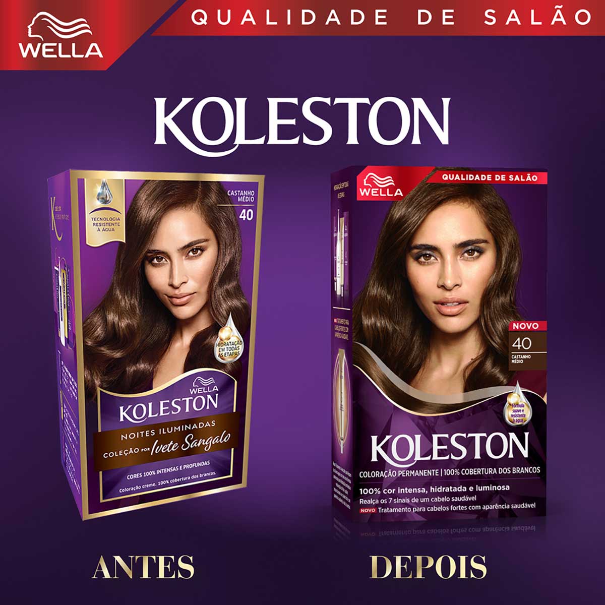 Kit tintura 40 castanho medio Wella Koleston