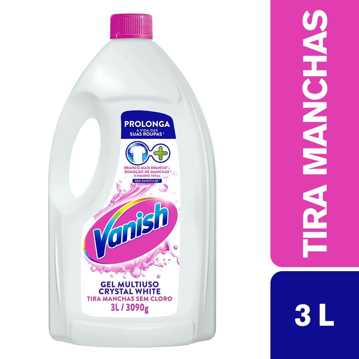 Tira Manchas em Gel Vanish Crystal White para roupas brancas 3L