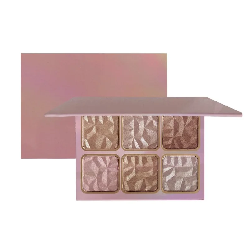 6 Colors Highlighter Palette Highlighter Makeup Palette Diamond Shimmer Highlighter Palette