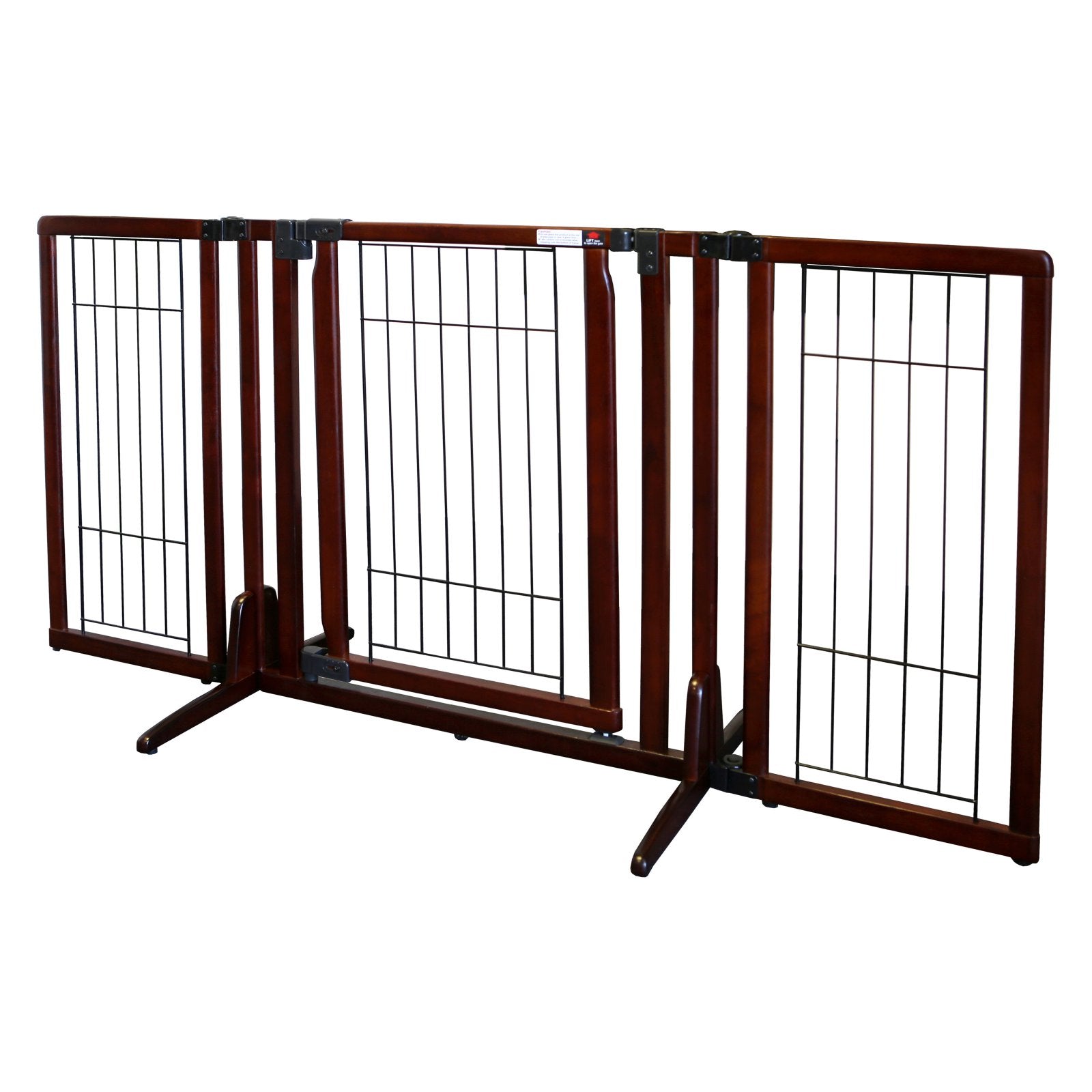 Richell Freestanding Dog Gate， Cherry Brown， 63