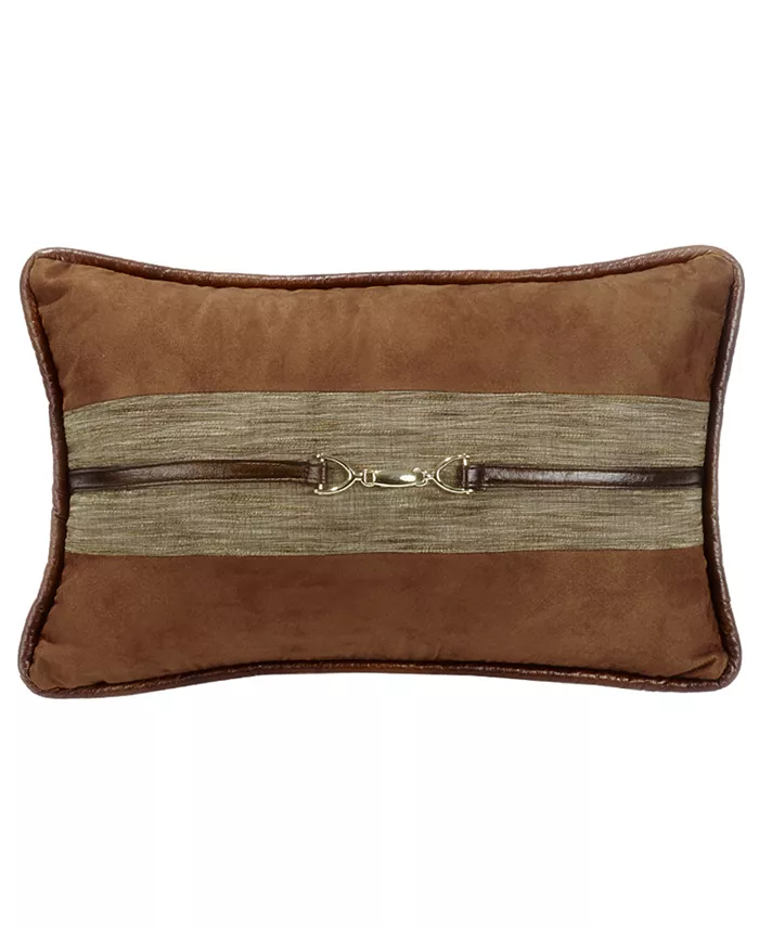 HiEnd Accents Suede 12x19 Pillow with Buckle Detail