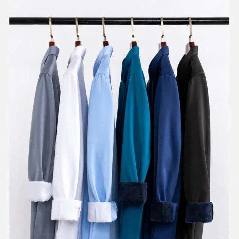Camisa Percival™ Design Minimalista com Forro em Veludo / Elegância e Conforto para Conquistar no Inverno!