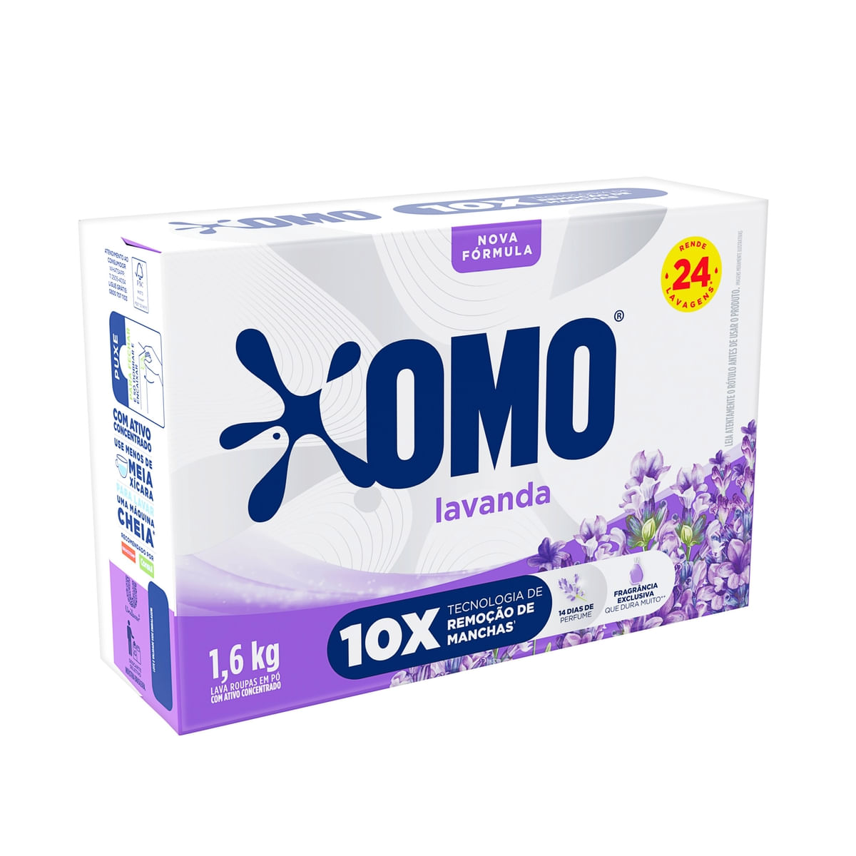 Lava-Roupas Po Lavanda Caixa Omo 1,6 Kg