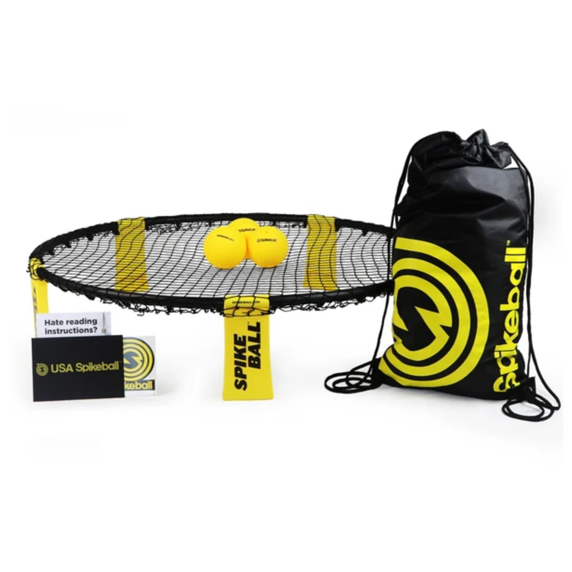 Spikeball Standard 3 Ball Kit with Adjustable Net and Balls - Portable Roundnet Game