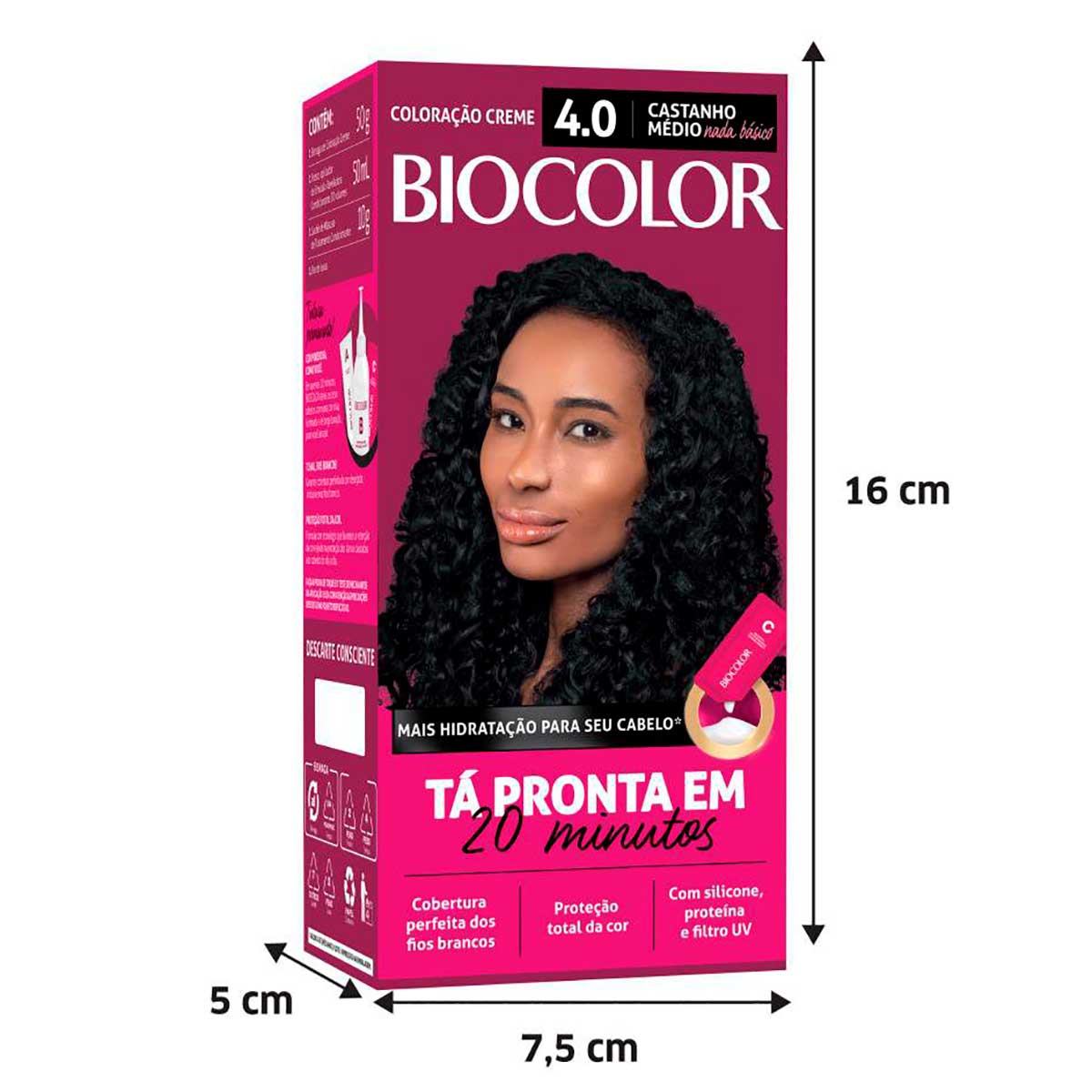 Tinta de Cabelo Biocolor Mini Kit Castanho Malicia 4.0