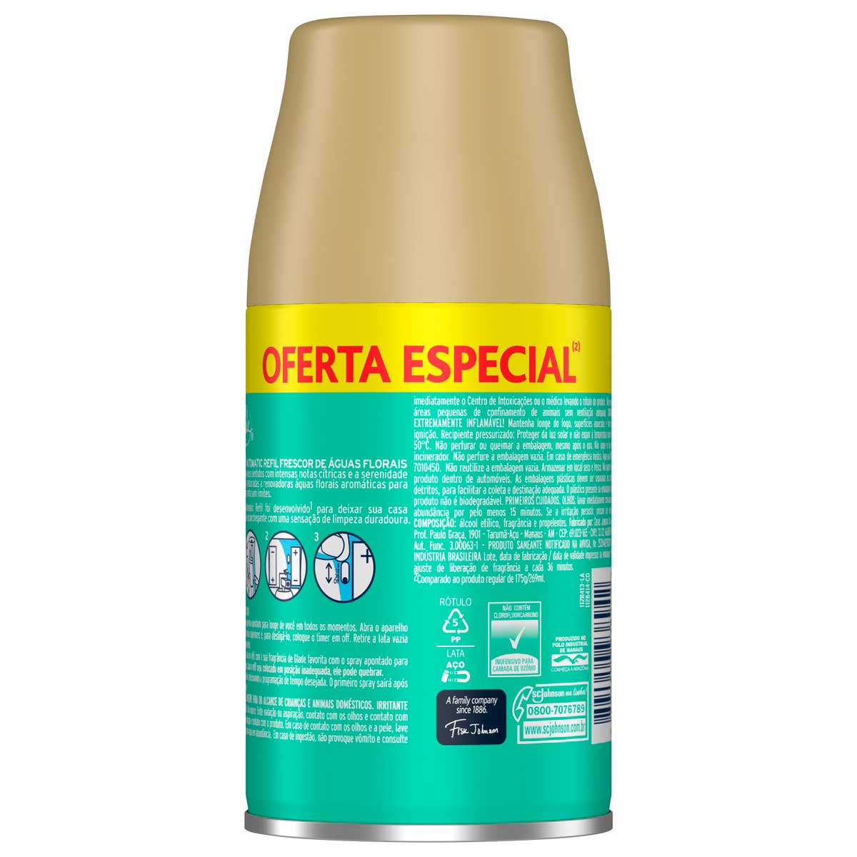 Desodorizador Glade Automatic Spray Refil Frescor de Aguas Florais 260ml Oferta Especial