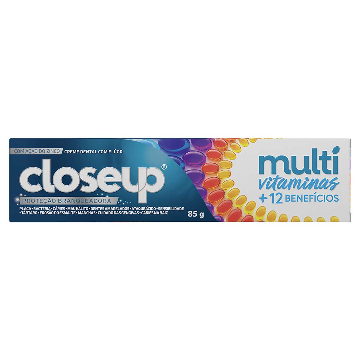 Creme Dental Closeup Multivitaminas Mais 12 Beneficios 85g