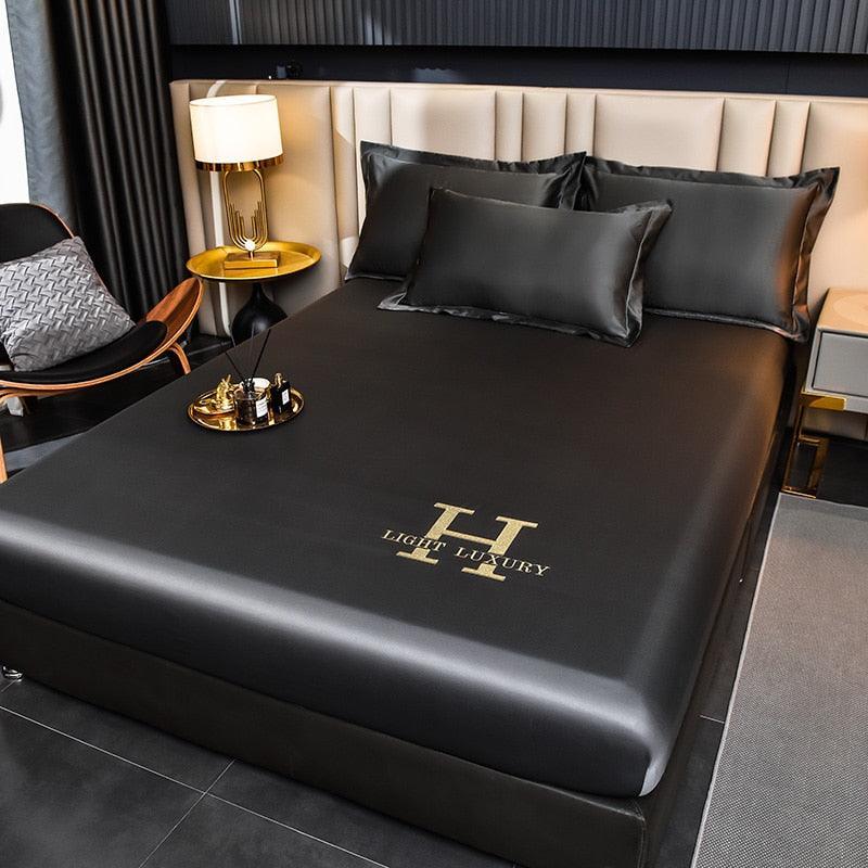 Jogo de Lençol + Fronhas em Cetim - Light Luxury