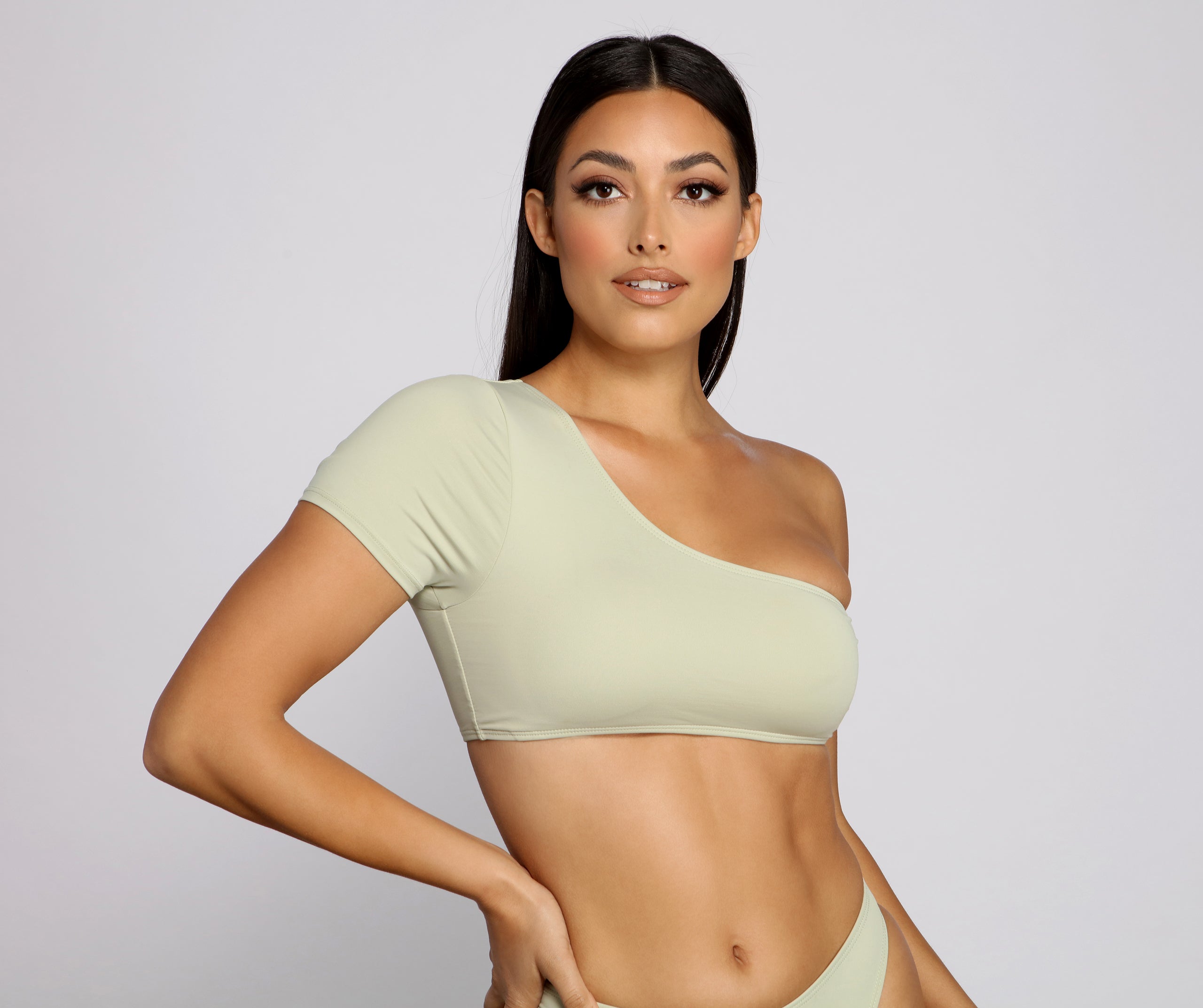 So Haute One Shoulder Swim Top