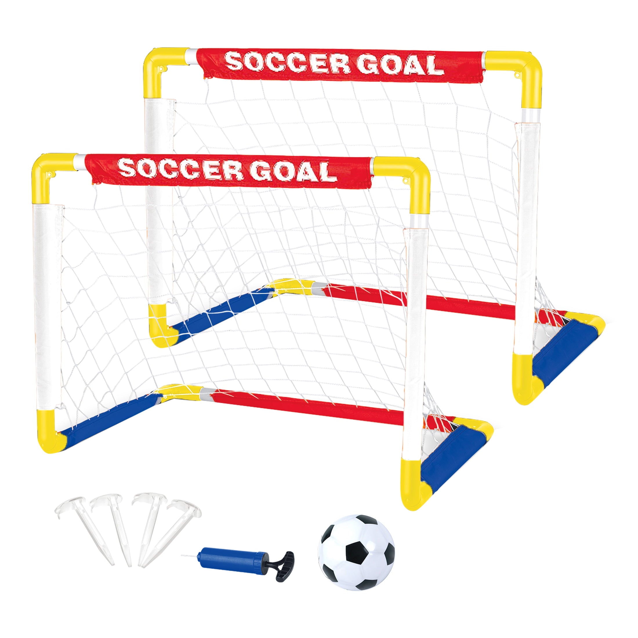 Play Day Foldable Soccer Set， Beginner Sports Soccer Game， Children Ages 3+