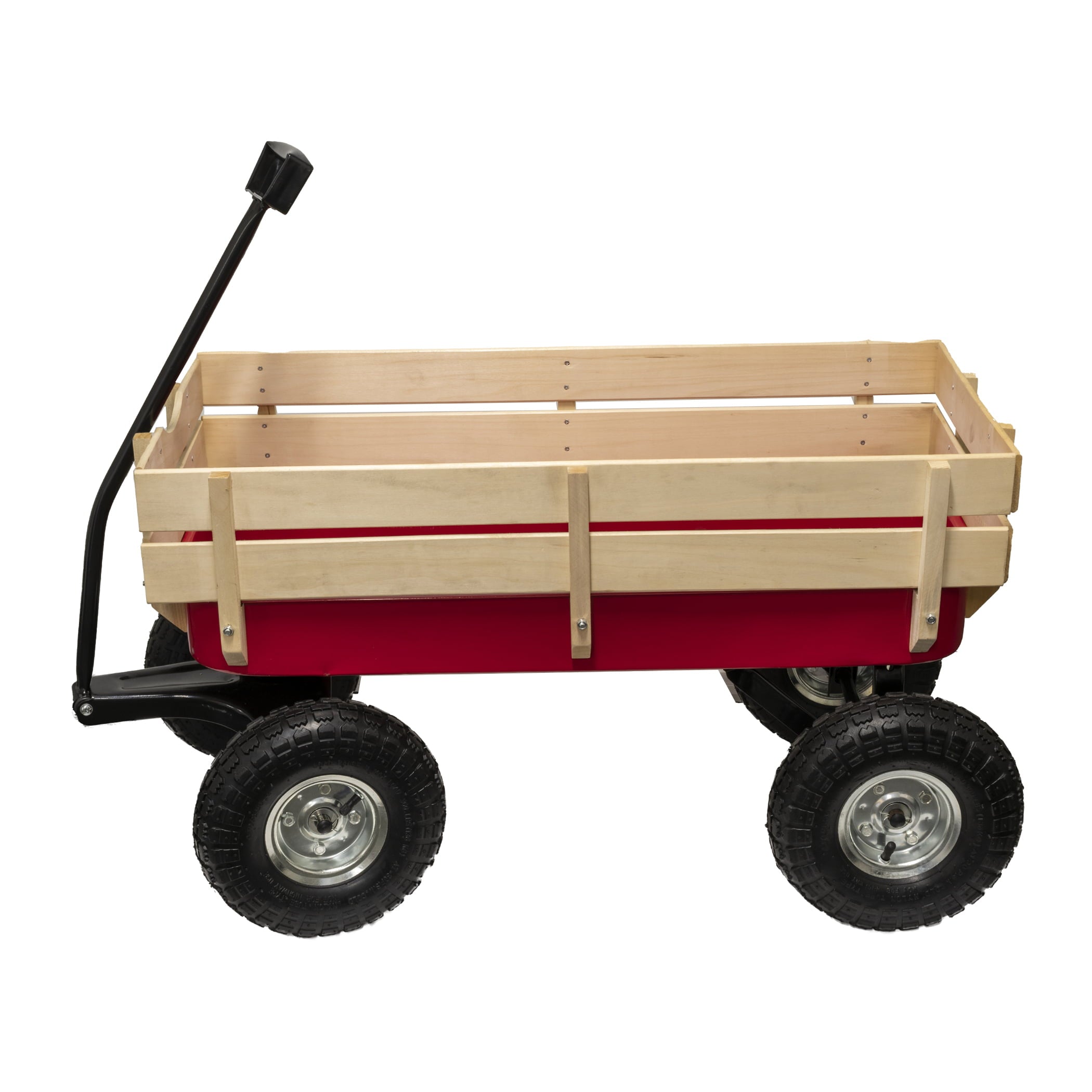 Synergistic Children's Red Metal/Wood Side Rail Wagon-Ages 3 Years an up