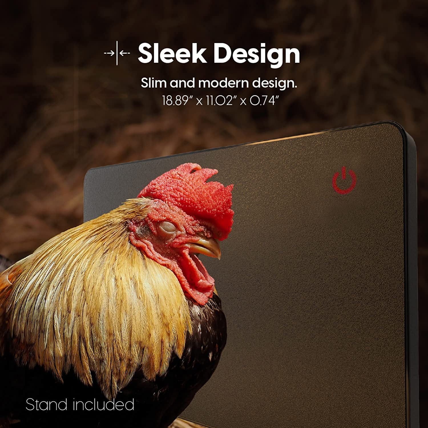 Econohome Safe Chicken Coop Heater， Safer Than Brooder Lamps， Gently Warm， 150 Watts， ETL Compliant for Safety - Also for Pets and Under Desk