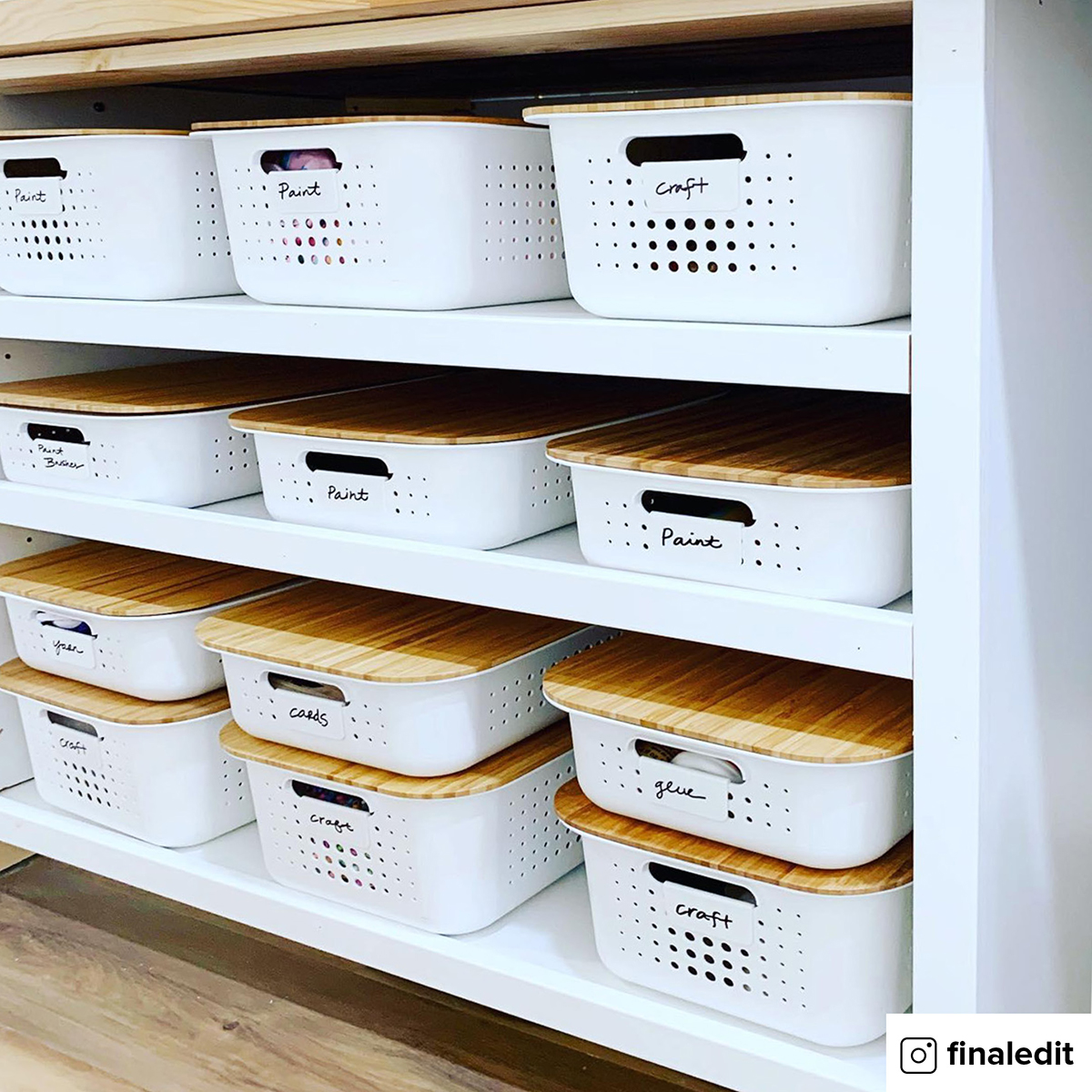 White Nordic Storage Baskets with Handles