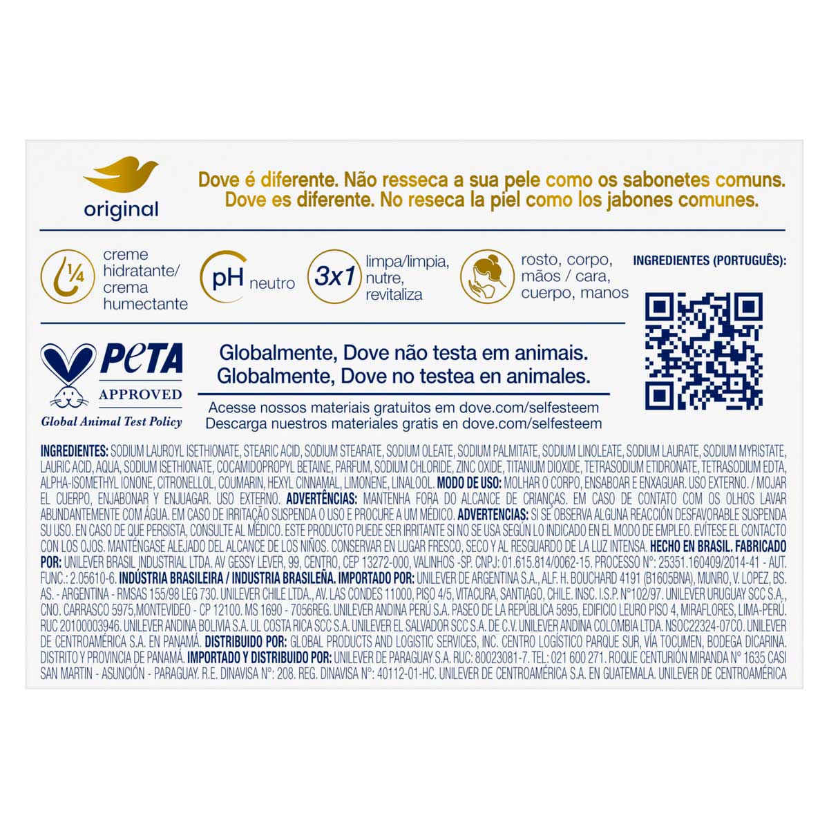 Sabonete em Barra Dove Original 90g