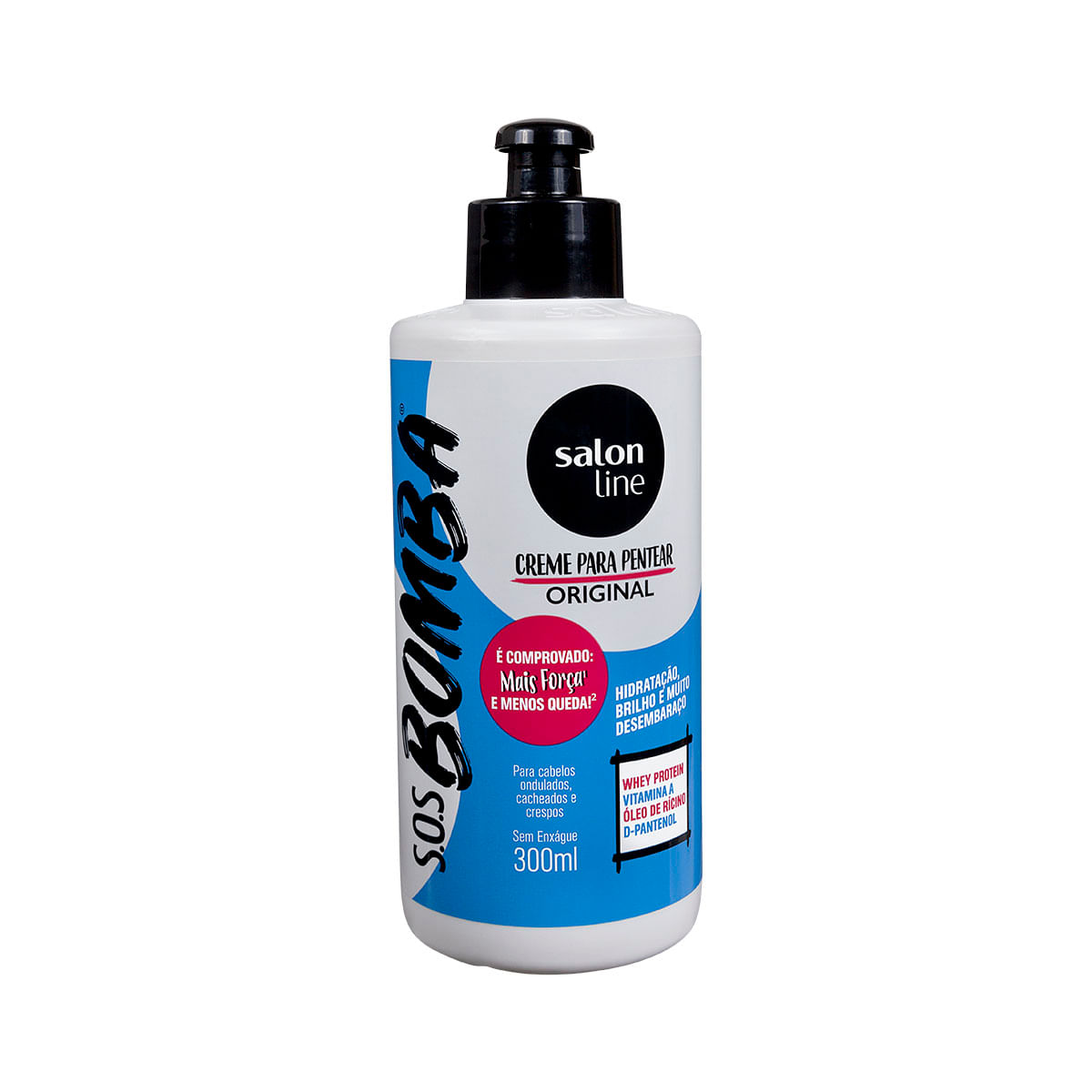 Creme de Pentear Salon Line S.O.S Bomba Hidratacao Oleo de Ricino 300ml