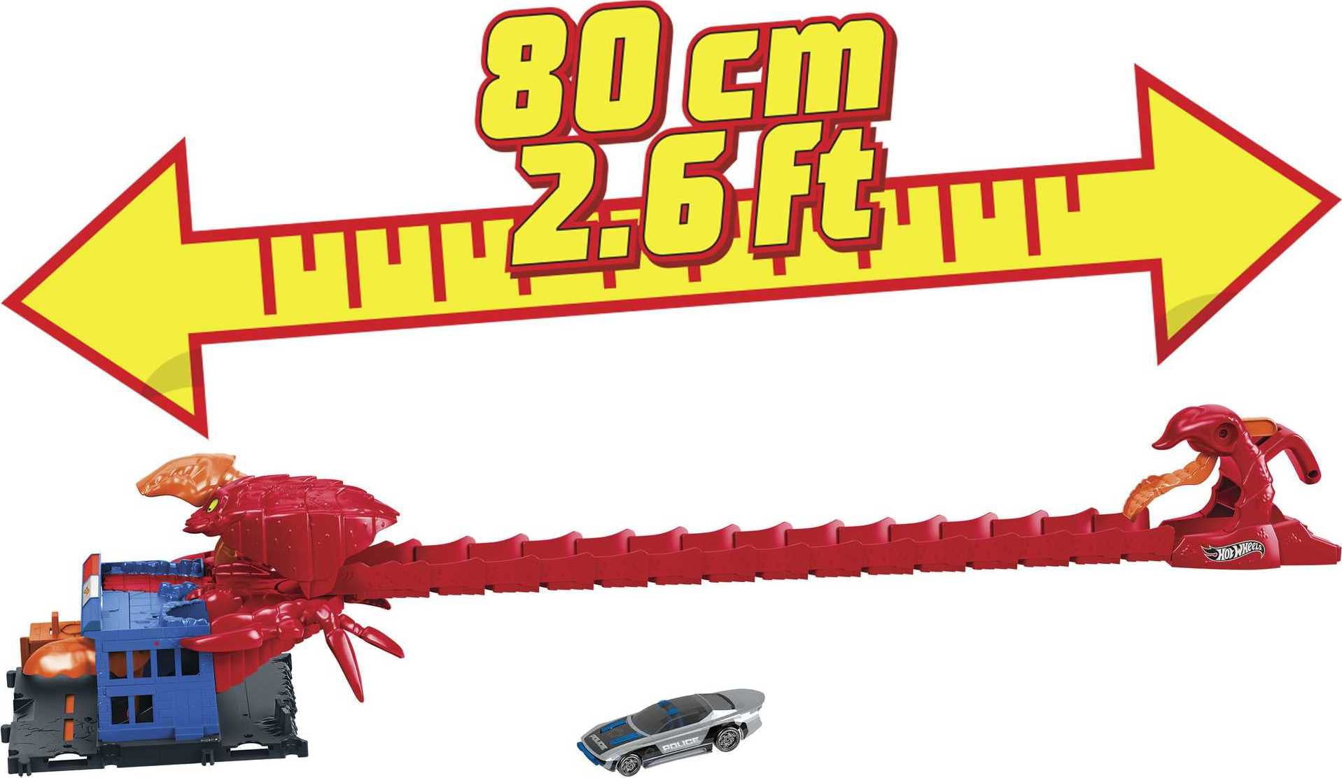 Hot Wheels City Scorpion Flex Attack Track Set and Toy Car with 2.-5ft Long Bendable Track