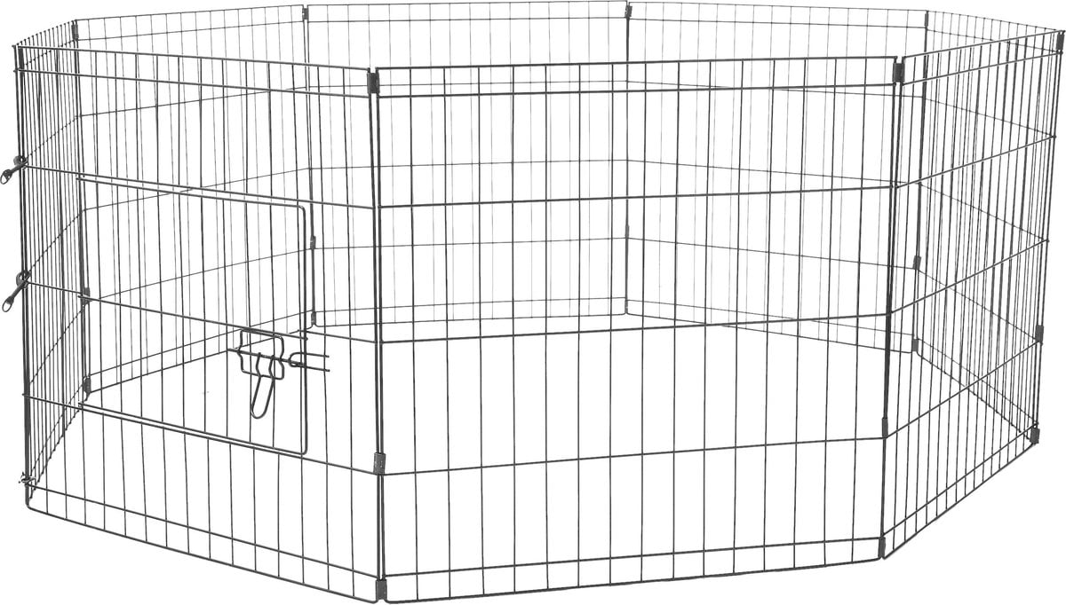Paws and Pals Dog Playpen Hard Wire Grid Foldable Octagon - 24 Inch (SM)