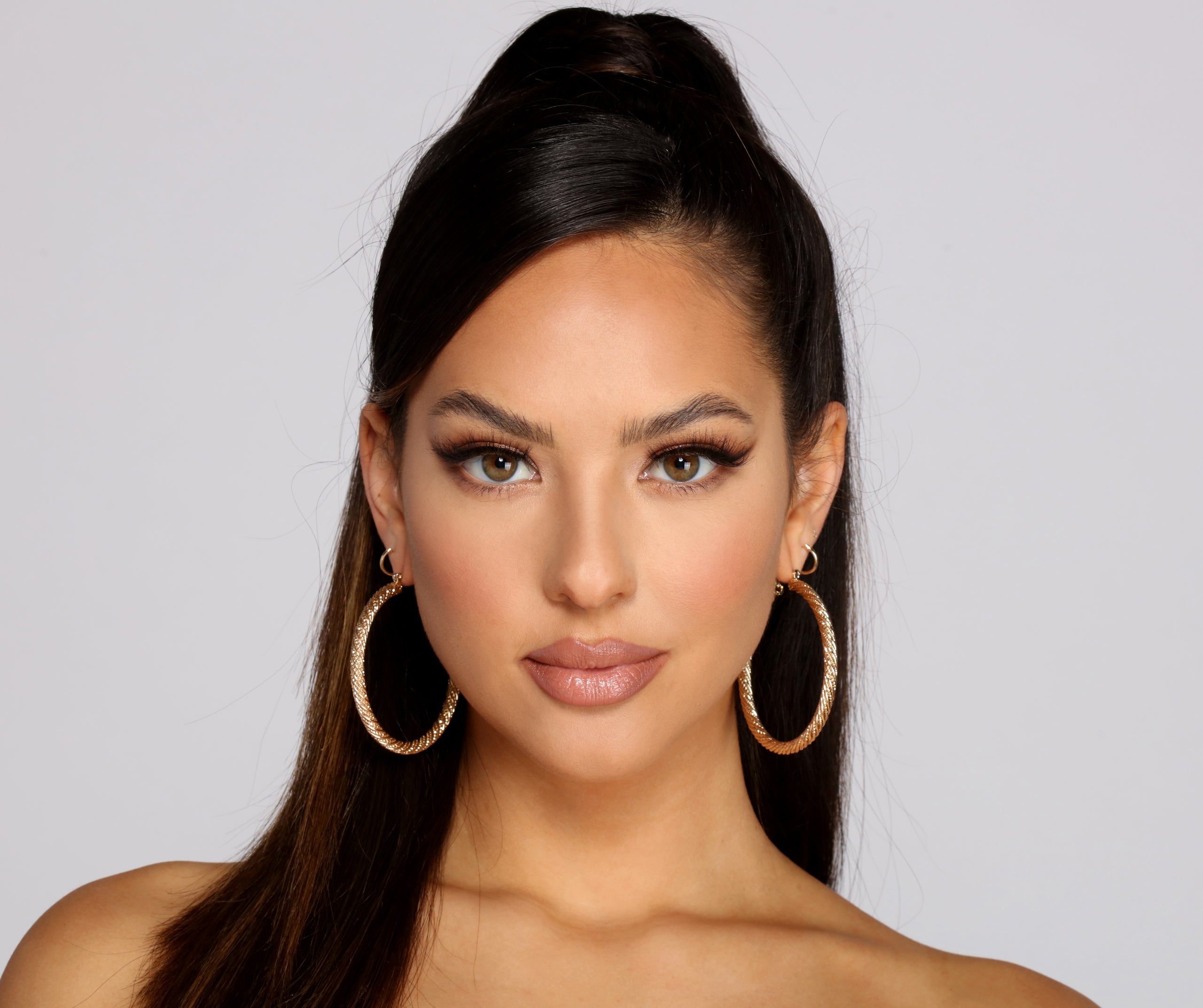 Trendy Textured Hoop Earrings