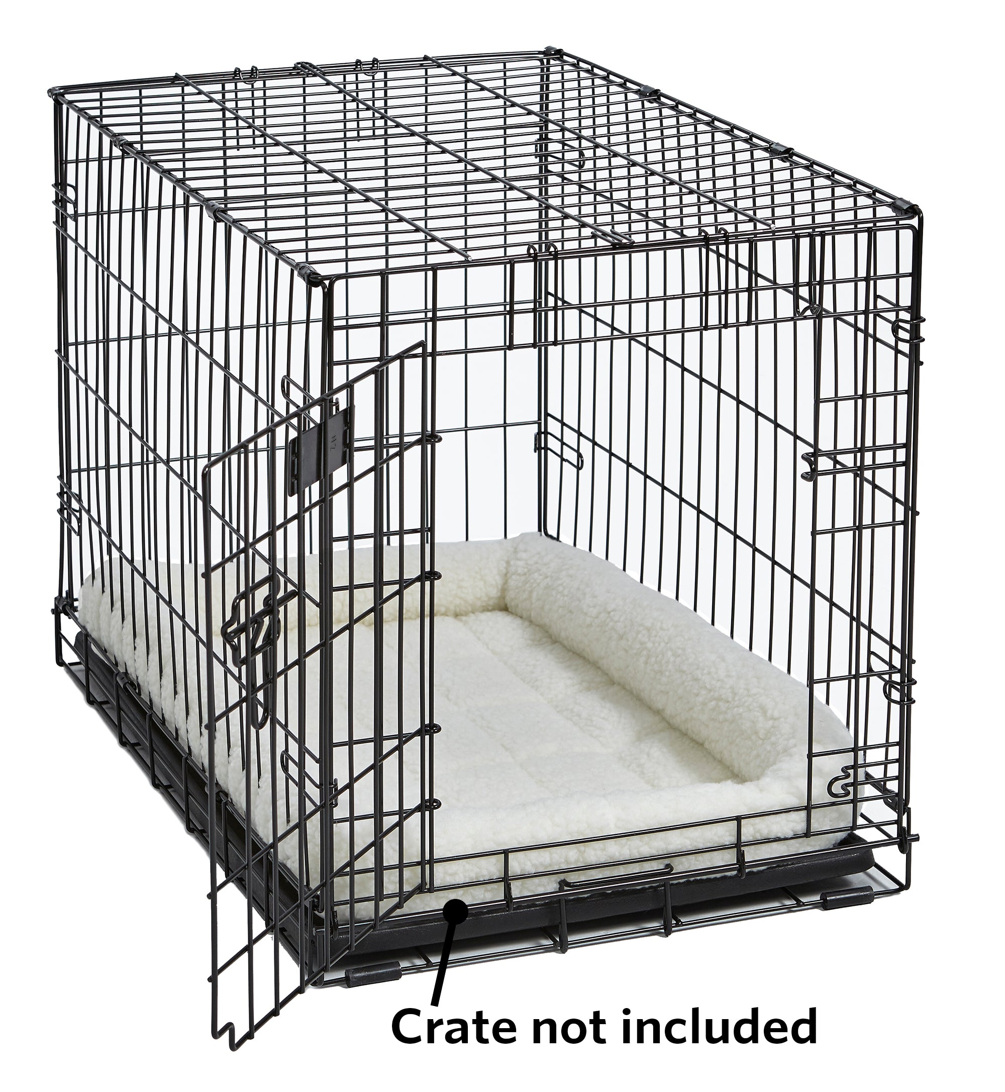 MidWest Deluxe QuietTime Bolster Pet Bed and Crate Mat， Fleece， 42