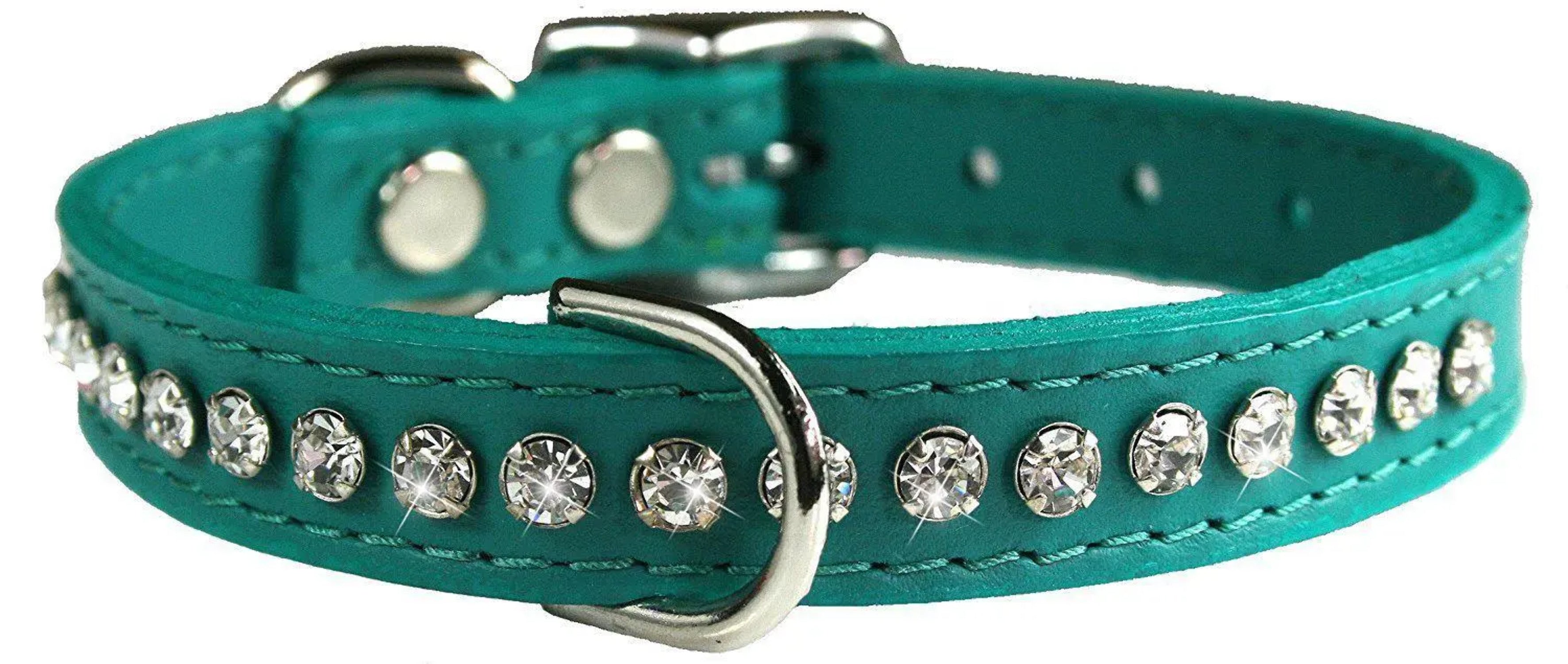 OmniPet Signature Leather Crystal Dog Collar Made in USA
