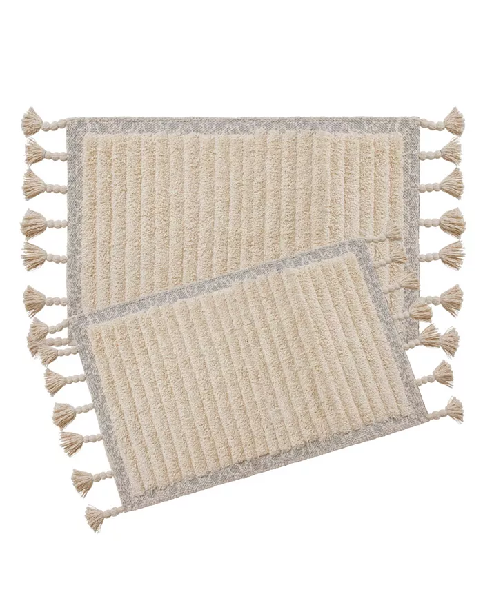 Lucky Brand Overtufted Cotton Fringe Bath Rug， 17