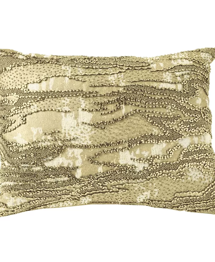 Michael Aram Moire Beaded Decorative Pillow， 16