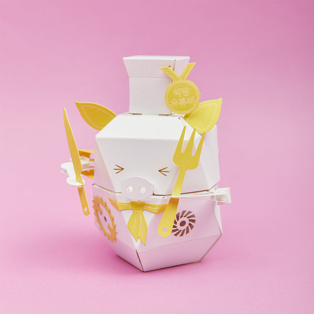 ROBOTRY Moving Paper Robots Making Kit， Chefu | CamandFollower - Learn Very Basic 5 Robot Mechanisms