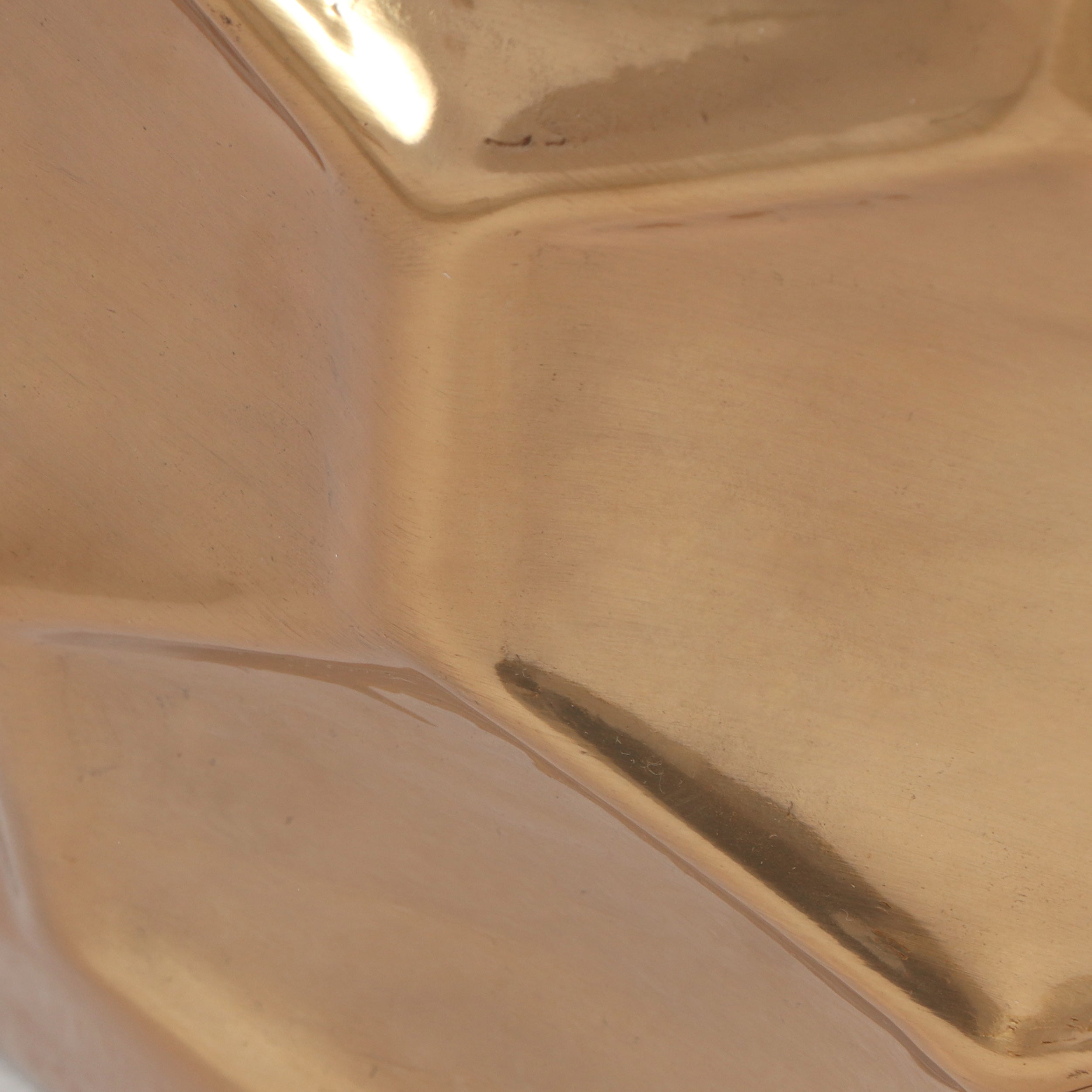 Pitzen Modern Glam Handcrafted Aluminum Honeycomb Coffee Table, Brass