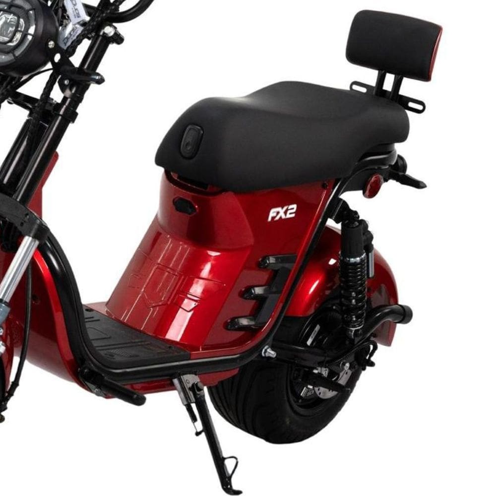 Bicicleta Elétrica Scooter Freio a Disco 1000W 60V Lítio FX2 Vermelha Duos