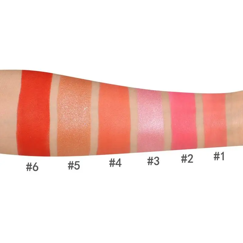 6 Color Vegan Makeup Cosmetics Single Blush Powder