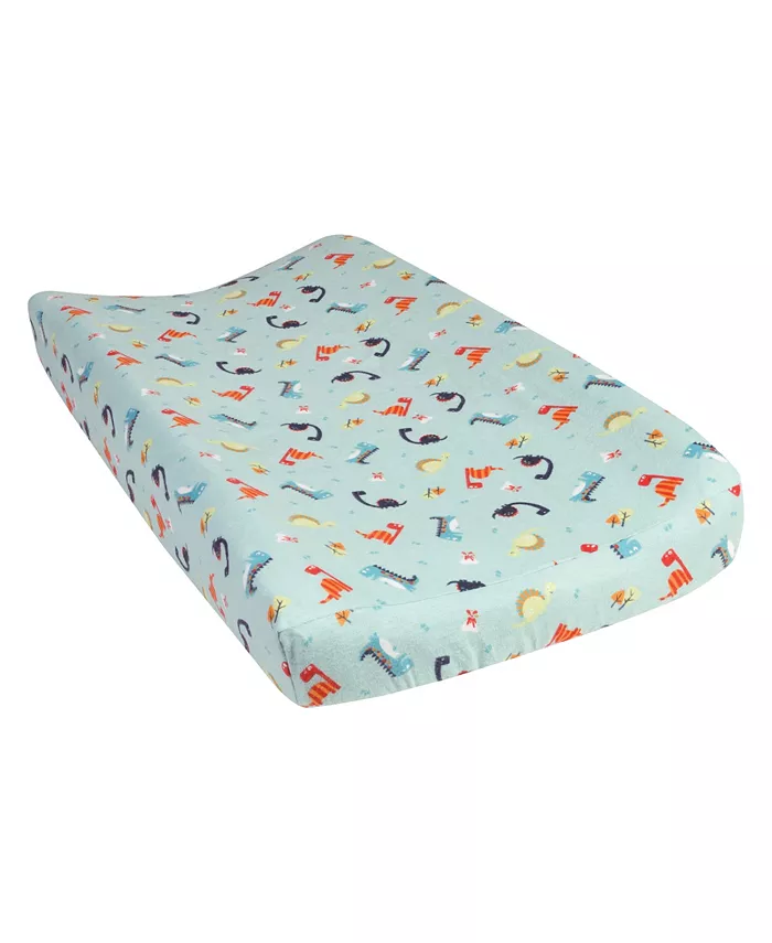 Trend Lab Dinosaur Palm Flannel Crib Sheet