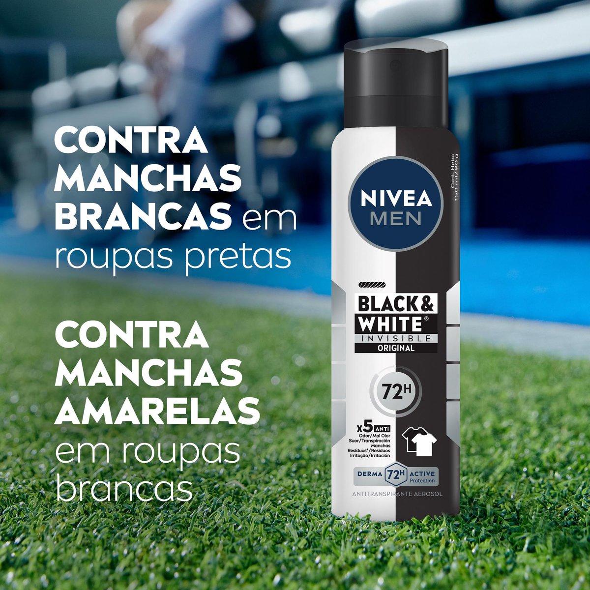 Desodorante Aerossol NIVEA MEN Black & White Invisible Original 150ml