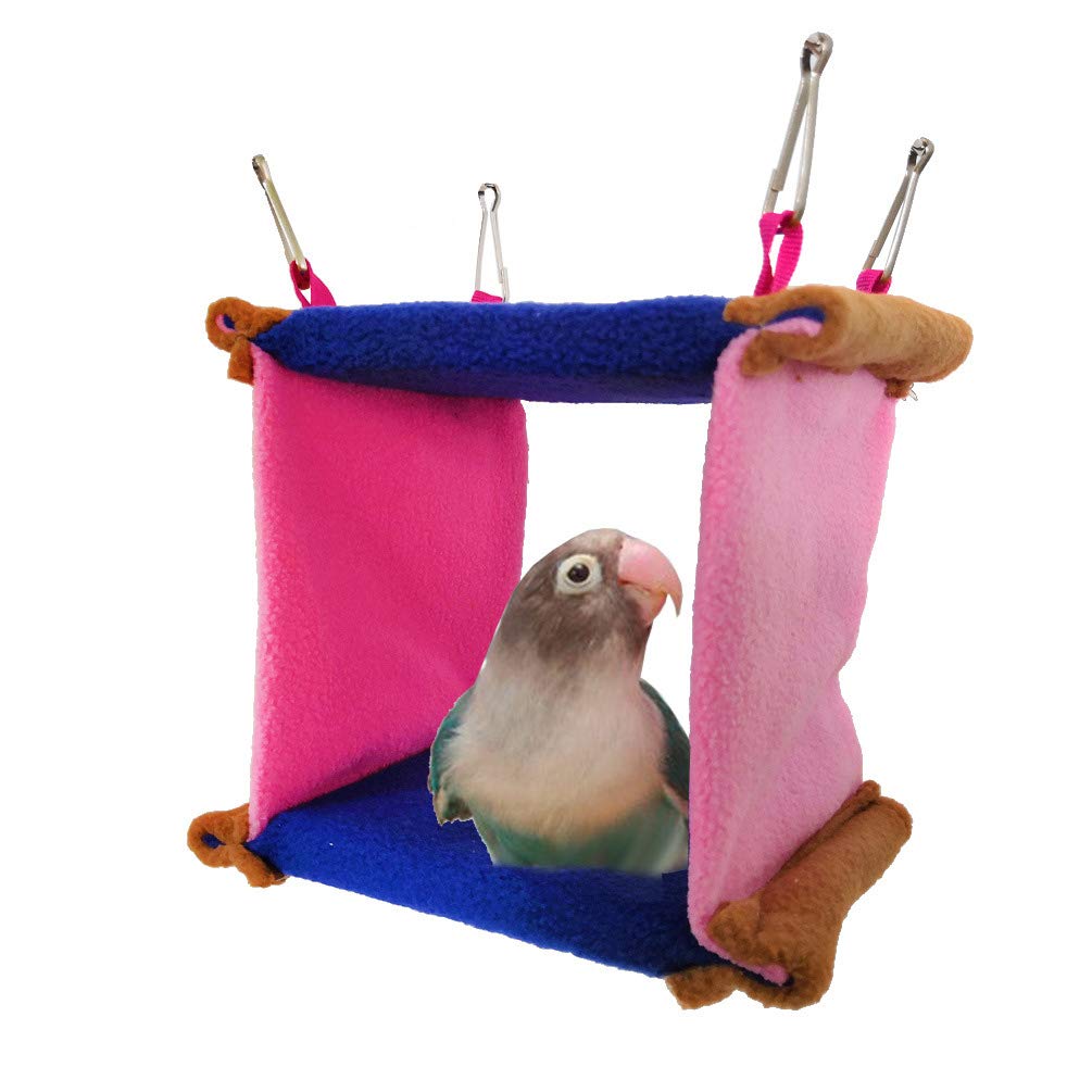 ISHANTECH Bird Nest House Bed Hammock Toy Cage Perch Stand