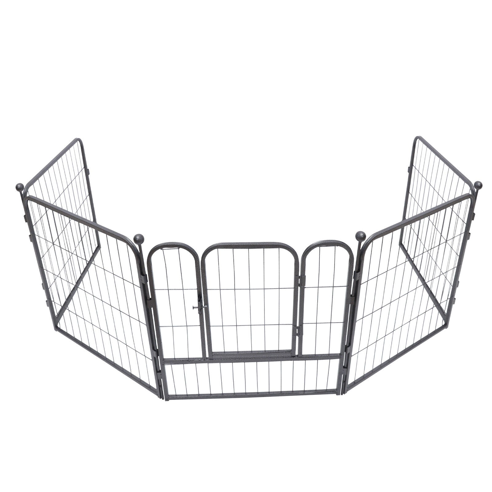 FETCOI 12Pcs Dog Playpen Panels Pet Playpen Puppy Dog Iron Fences Gate Playpen Black