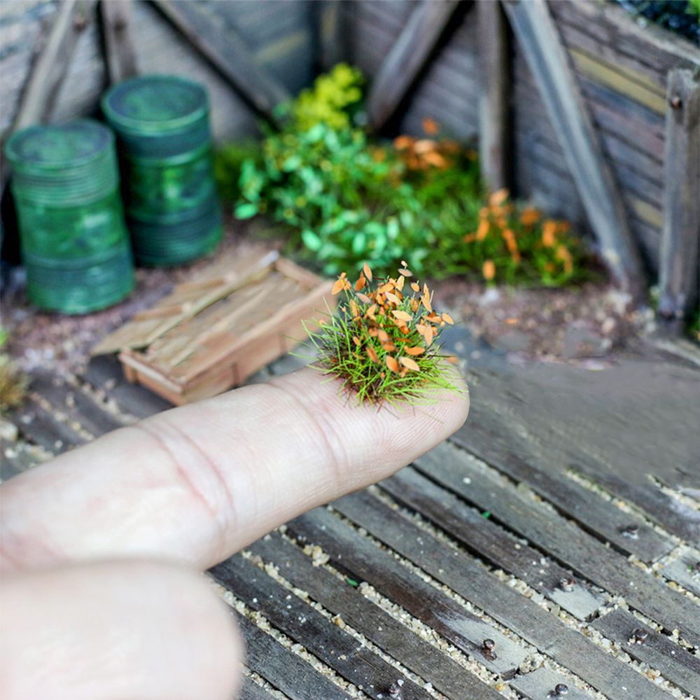 Miniatures Handmade Bush Scale Train Landscape Scene Simulated Building Grass Mate Doll Grass Model Simulation Model Grass Tuft TYPE D