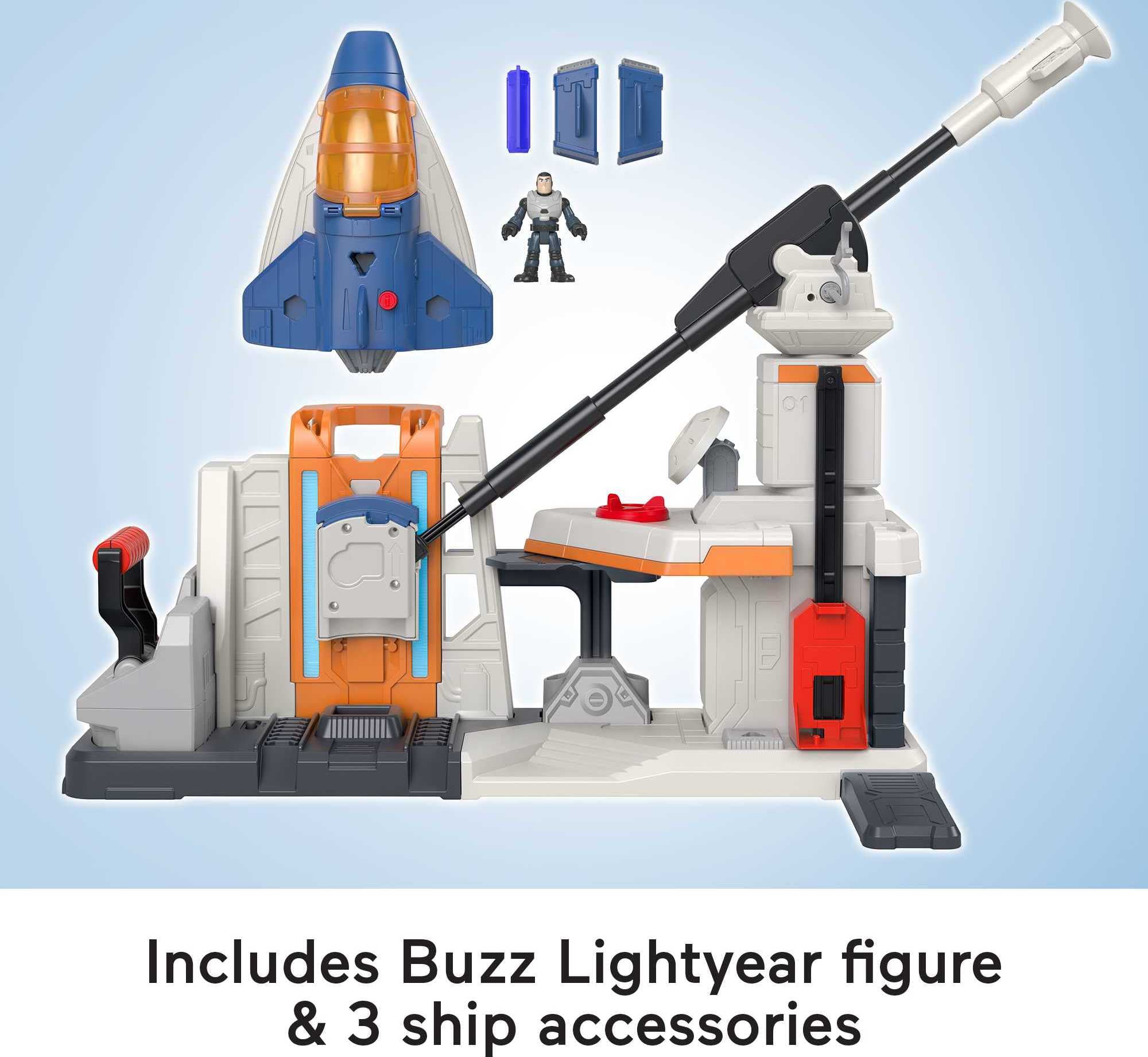 Disney and Pixar Lightyear Imaginext Lift and Launch Star Command Playset with Buzz Lightyear Figure
