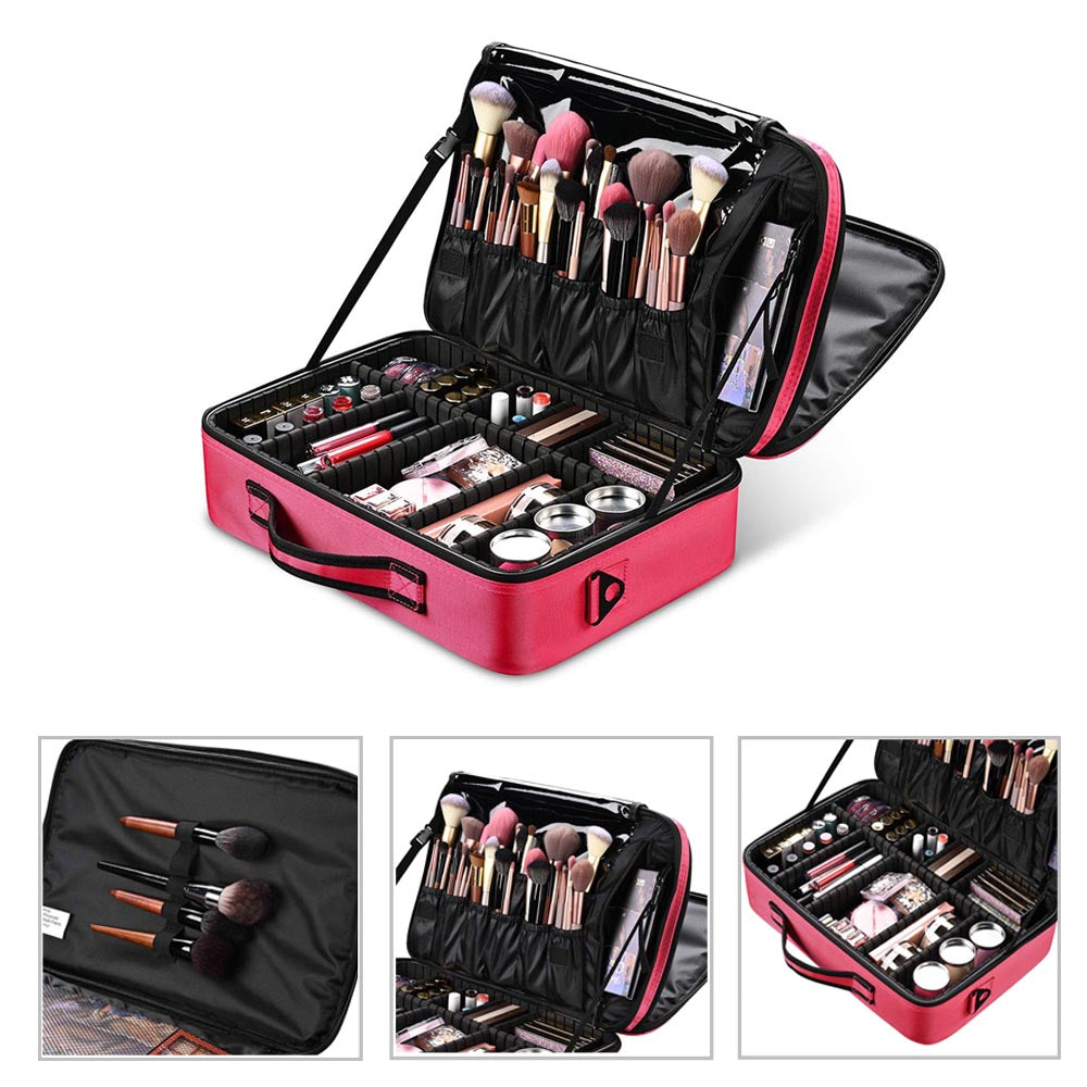 Yescom Portable Oxford Makeup Artist Soft Train Bag Case 16x12x5