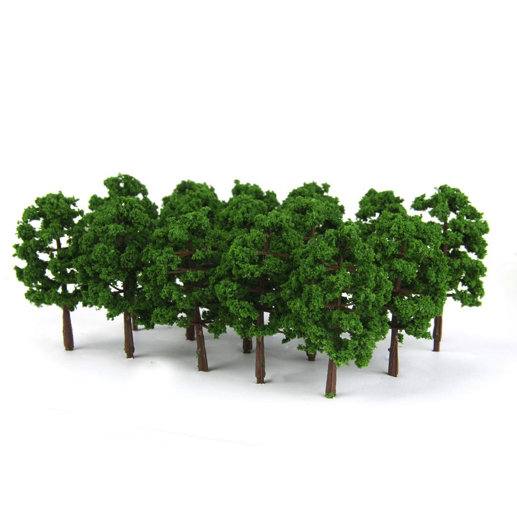 100pcs Model Trees N Scale Train Street Layout Railway Landscape 8cm
