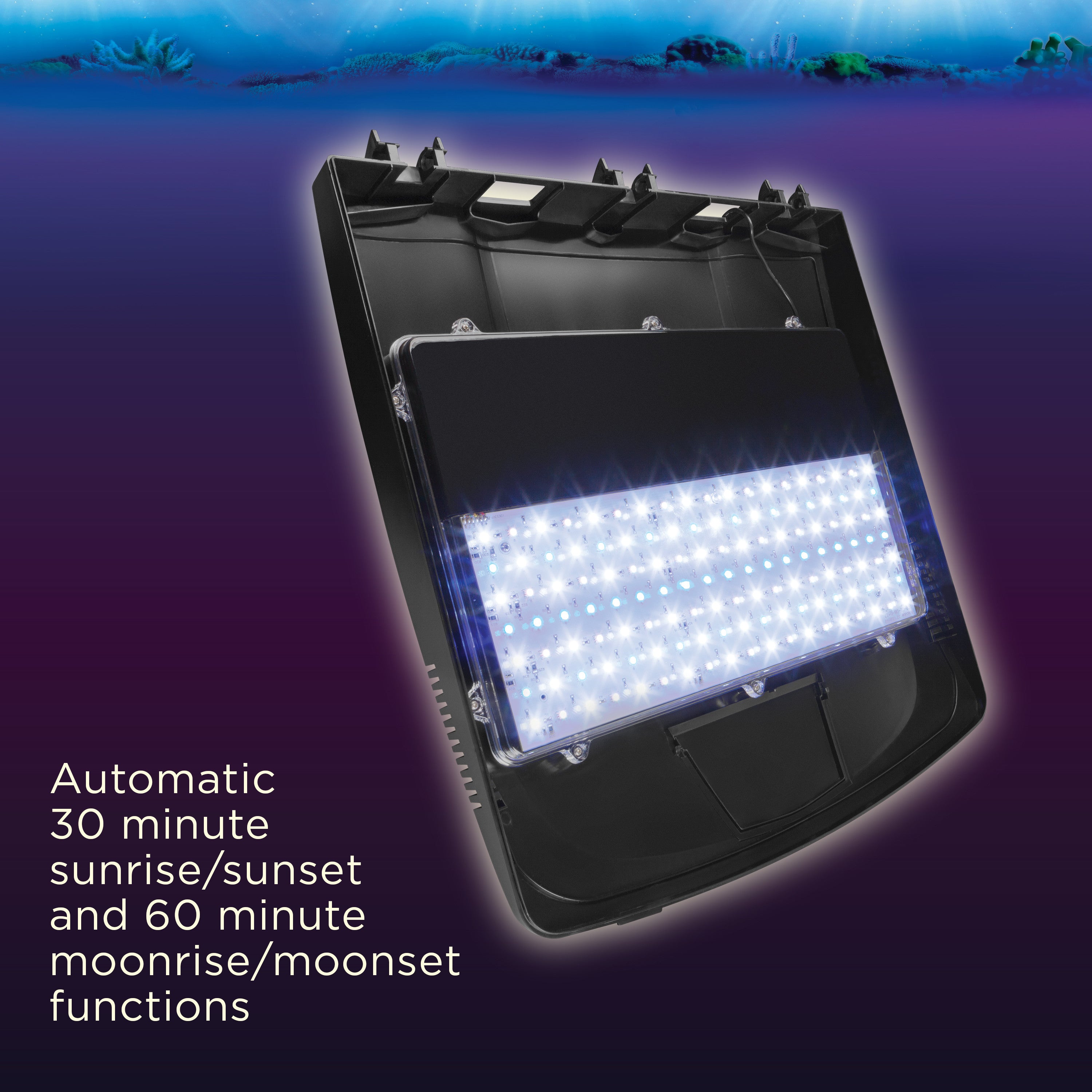 Coralife LED Biocube Hinge-Top Canopy，  Replacement Canopy， Upgrade Fluorescent Aquariums into LED