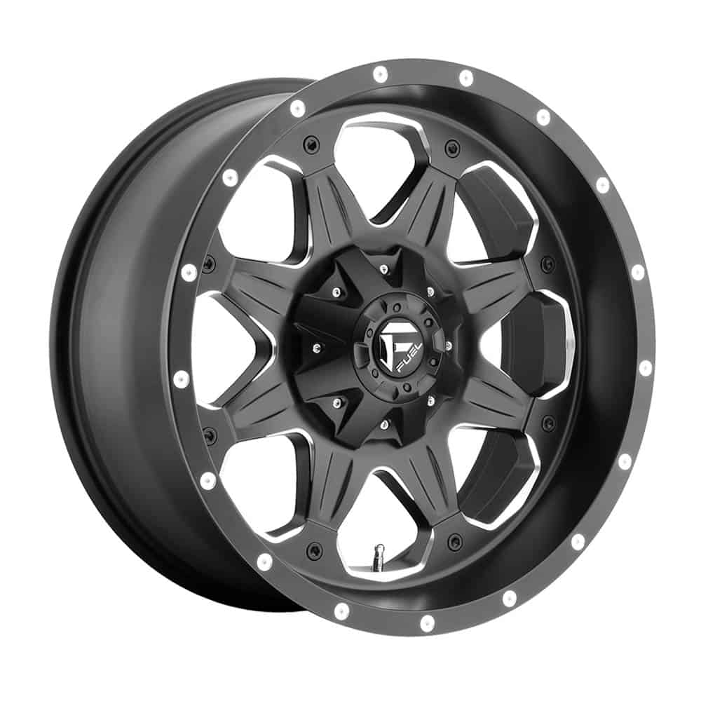 Fuel 1PC D534 BOOST D534 16X8 6X5.5 MT-BLK-MIL 20MM