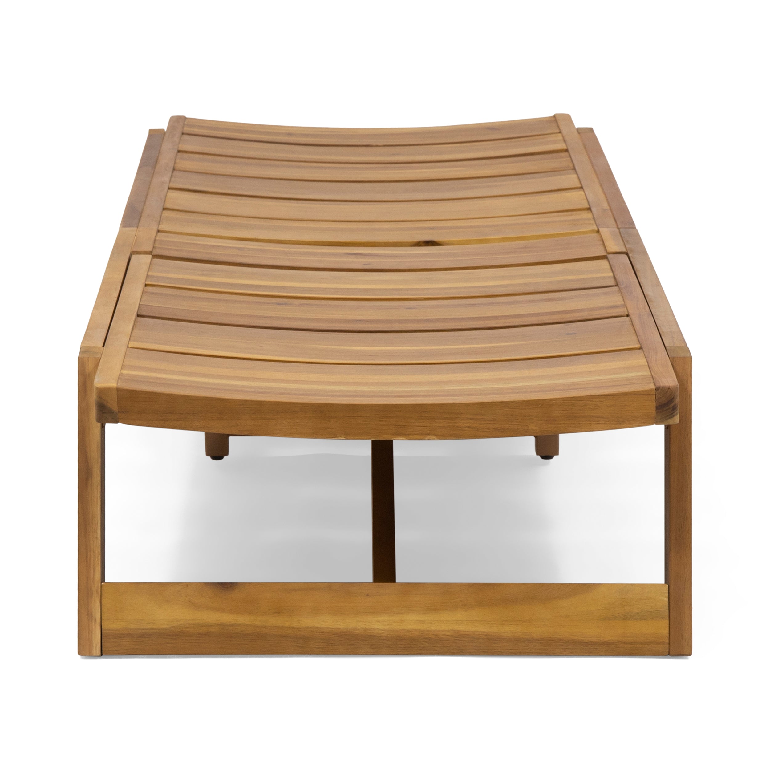 Karyme Outdoor Acacia Wood 6 Piece Chaise Lounge Set