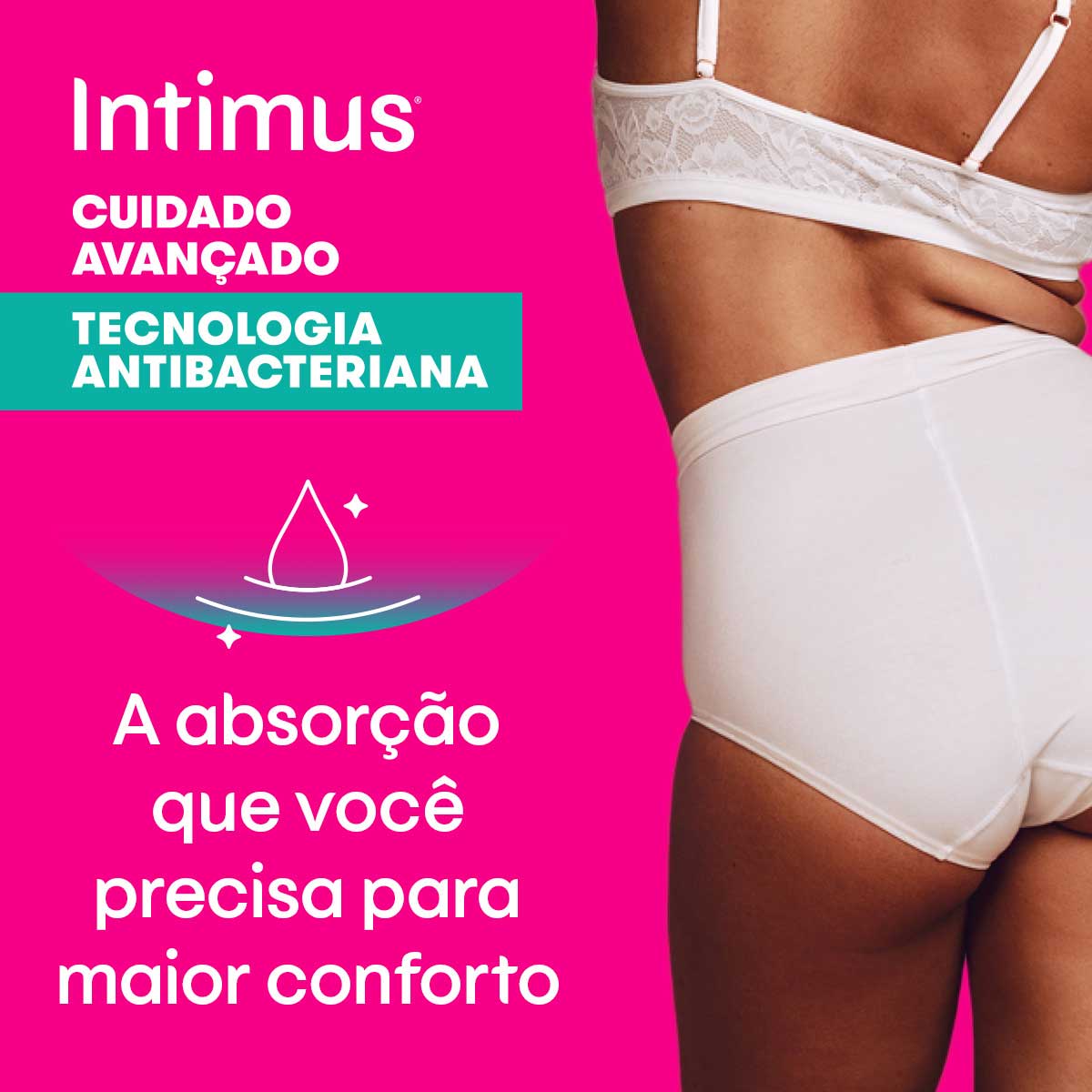 Absorvente Intimus Tecnologia Antibacteriana C/Abas 28 Unidades