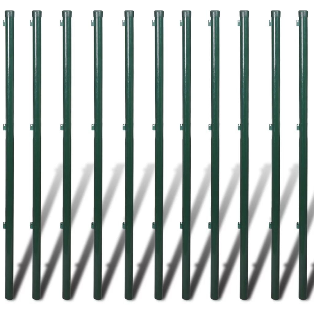 Dcenta Chain Link Fence with Posts Steel 4' 1" x 82' Green