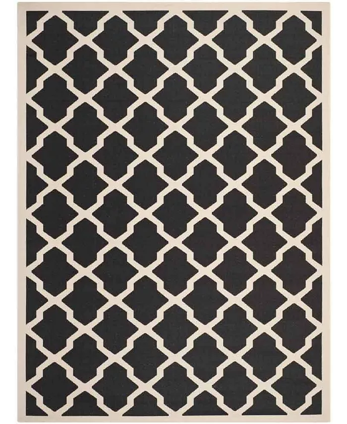Safavieh Courtyard Black and Beige 8' x 11' Sisal Weave Outdoor Area Rug