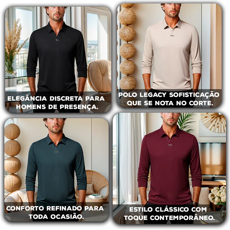 Camisa Polo Legacy™ em Malha Refinada com Caimento Slim / A Escolha de Quem Comanda com Estilo!